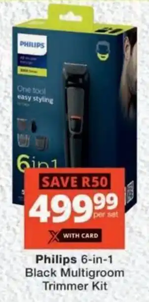 MediRite Philips 6-in-1 Black Multigroom Trimmer Kit offer