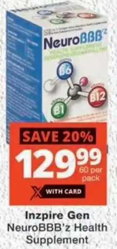 MediRite Inzpire Gen NeuroBBB'z Health Supplement offer