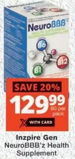 MediRite Inzpire Gen NeuroBBB'z Health Supplement offer