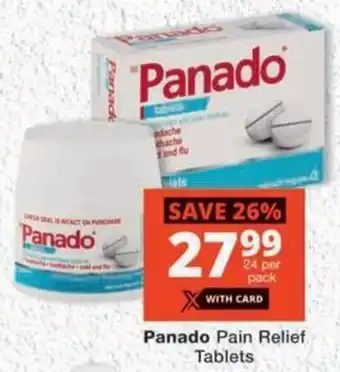 MediRite Panado Pain Relief Tablets offer