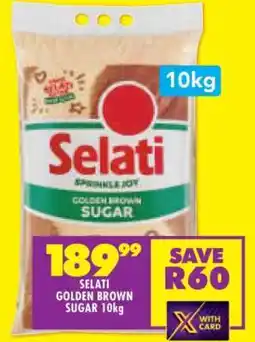 Shoprite SELATI GOLDEN BROWN SUGAR 10kg offer