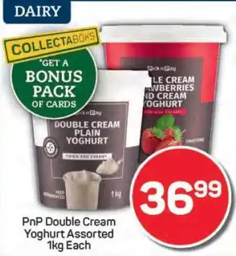 Pick n Pay PnP Double Cream Yoghurt Assorted 1kg Each offer