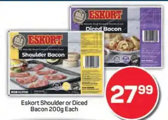 Pick n Pay Eskort Shoulder or Diced Bacon 200g Each offer