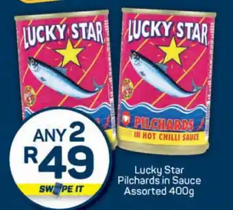 Pick n Pay Lucky Star Pilchards In Sauce Assorted 400g offer