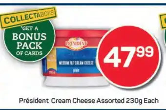 Pick n Pay President Cream Cheese Assorted 230g Each offer