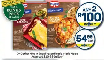 Pick n Pay Dr. Oetker Nice 'n Easy Frozen Ready-Made Meals offer