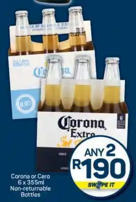 Pick n Pay Corona or Cero 6 x 355ml offer