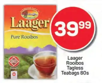 Pick n Pay Laager Rooibos Tagless Teabags 80s offer