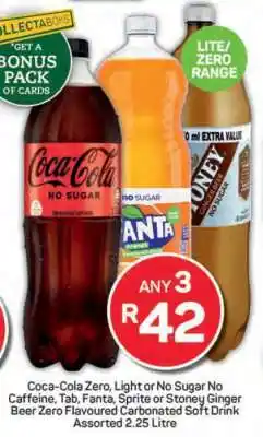 Pick n Pay Coca-Cola Zero, Light or No Sugar No Caffeine, Tab, Fanta, Sprite or Stoney Ginger Beer Zero offer