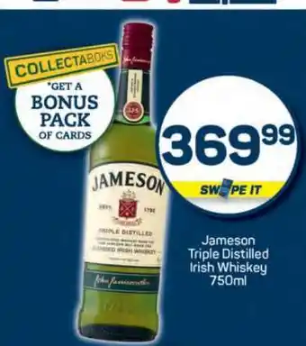 Pick n Pay Jameson Triple Distilled Irish Whiskey 750ml offer