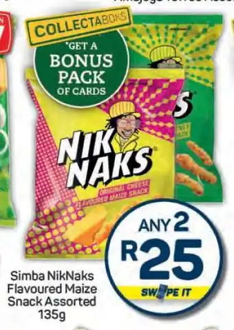 Pick n Pay Simba NikNaks Flavoured Maize Snack Assorted 135g offer