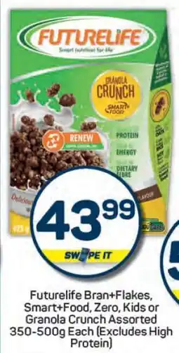 Pick n Pay Futurelife Bran+Flakes, Smart+Food, Zero, Kids or Granola Crunch offer