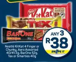Pick n Pay Nestle KitKat, Aero, BarOne, Tex, Smarties offer