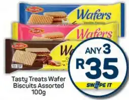 Pick n Pay Tasty Treats Wafer Biscuits Assorted 100g offer