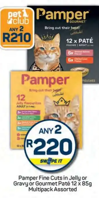 Pick n Pay Pamper Fine Cuts in Jelly or Gravy or Gourmet Paté 12 x 85g Multipack Assorted offer