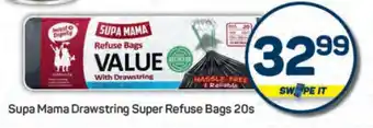 Pick n Pay Supa Mama Drawstring Super Refuse Bags 20s offer
