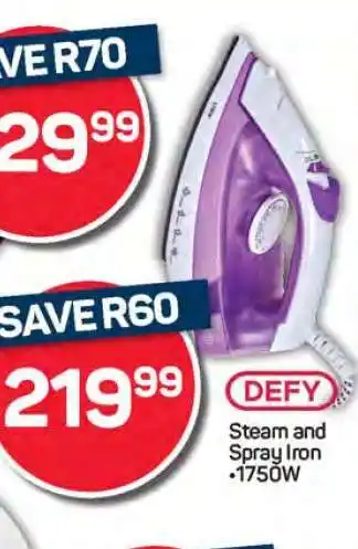 Pick n Pay DEFY Steam and Spray Iron offer