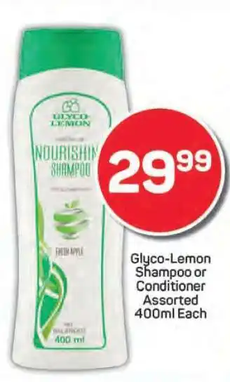 Pick n Pay Glyco-Lemon Shampoo or Conditioner offer