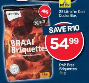Pick n Pay PnP Braai Briquettes 4kg offer