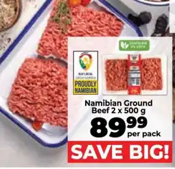 Food Lover's Market Namibian Ground Beef 2 x 500 g offer