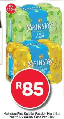 Pick n Pay Mainstay Pina Colada, Passion Martini or Mojito 6 x 440ml Cans Per Pack offer
