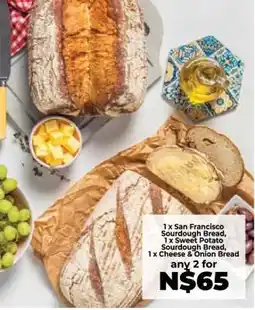 Food Lover's Market San Francisco Sourdough Bread, Sweet Potato Sourdough Bread, Cheese & Onion Bread offer