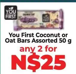 Food Lover's Market You First Coconut or Oat Bars Assorted 50 g offer