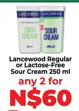 Food Lover's Market Lancewood Regular or Lactose-Free Sour Cream 250 ml offer