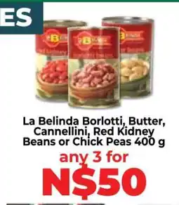 Food Lover's Market La Belinda Borlotti, Butter, Cannellini, Red Kidney Beans or Chick Peas 400 g offer