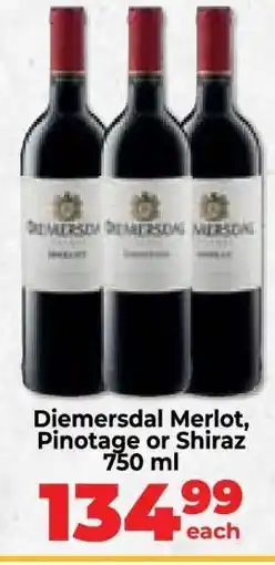 Food Lover's Market Diemersdal Merlot, Pinotage or Shiraz offer