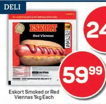 Pick n Pay Eskort Smoked or Red Viennas 1kg Each offer