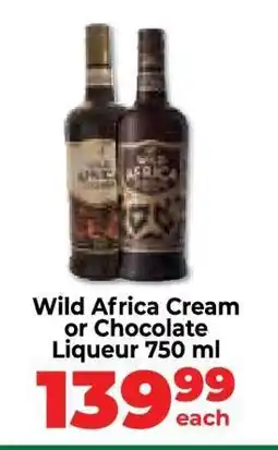 Food Lover's Market Wild Africa Cream or Chocolate Liqueur 750 ml offer