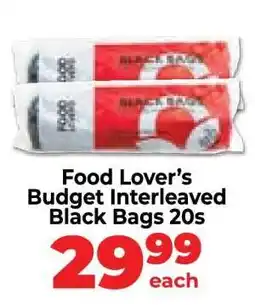 Food Lover's Market Food Lover’s Budget Interleaved Black Bags 20s offer