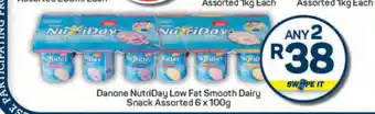 Pick n Pay Danone NutriDay Low Fat Smooth Dairy Snack Assorted 6 x 100g offer