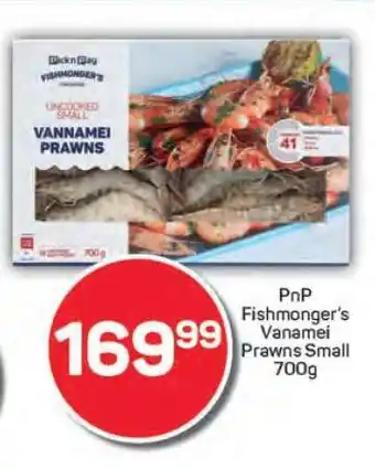 Pick n Pay PnP Fishmonger's Vanamei Prawns Small 700g offer