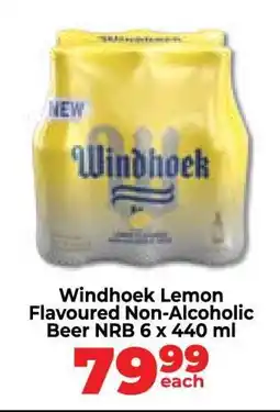 Food Lover's Market Windhoek Lemon Flavoured Non-Alcoholic Beer NRB 6 x 440 ml offer