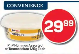 Pick n Pay PnP Hummus Assorted or Taramasalata 125g Each offer
