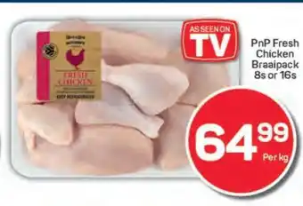 Pick n Pay PnP Fresh Chicken Braaipack 8s or 16s offer