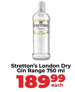 Food Lover's Market Stretton’s London Dry Gin Range 750 ml offer