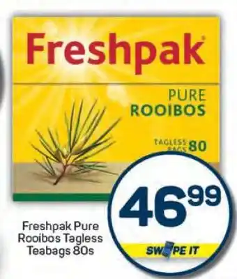 Pick n Pay Freshpak Pure Rooibos Tagless Teabags 80s offer