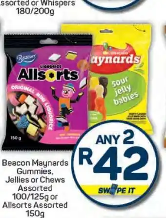Pick n Pay Beacon Maynards Gummies, Jellies or Chews Assorted offer