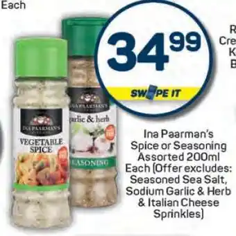Pick n Pay Ina Paarman's Spice or Seasoning offer