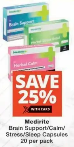 MediRite Medirite Brain Support/ Calm/ Stress/ Sleep Capsules offer