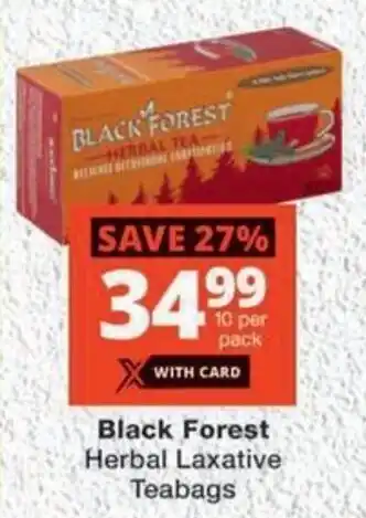 MediRite Black Forest Herbal Laxative Teabags offer