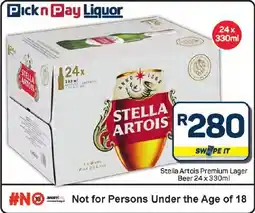Pick n Pay Hypermarket Stella Artois Premium Lager Beer offer