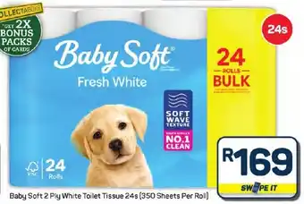 Pick n Pay Hypermarket Baby Soft 2 Ply White Toilet Tissue offer
