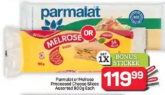 Pick n Pay Hypermarket Parmalat or Melrose Processed Cheese Slices Assorted offer