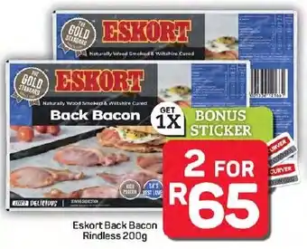 Pick n Pay Hypermarket Eskort Back Bacon Rindless offer