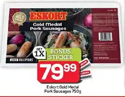 Pick n Pay Hypermarket Eskort Gold Medal Pork Sausages offer