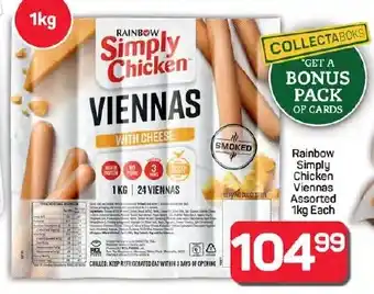Pick n Pay Hypermarket Rainbow Simply Chicken Viennas Assorted offer
